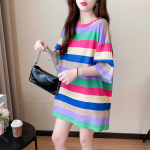 Korea v&auml;rvi &otilde;mblustriibuga T-s&auml;rgid naiste suve T-s&auml;rk Harajuku Graphic Casual l&uuml;hikeste varrukatega y2k naiste t&auml;navar&otilde;ivaste topid M sinine