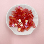 60/90 tk 8 * 22 mm helmed kommiv&auml;rvi k&auml;sitsi valmistatud materjalist sussid kujuga telefonikett, meisterdamine akr&uuml;&uuml;list helmestega materjalist k&auml;sit&ouml;&ouml; 60Pcs punane