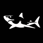 Cool Shark Mootorrataste helkurauto PET Isekleepuvad kleebised Decor must