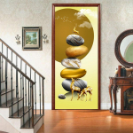 3D maastiku uks K&uuml;lmkapi kaunistus Kleebised loomad Lihtsad abstraktsed jooned Lilled Elutoa tapeet Kodukaunistus Magamistoa kunstikleebised 60x180cm