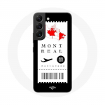 Coque pour Samsung Galaxy S22 Billet d'avion Montr&eacute;al Canada