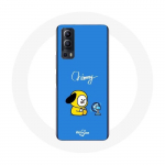 Coque pour Vivo Y72 Bangtan BTS BT21 Chimmy Jimin Fond Bleu