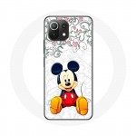 &Uuml;mbris Xiaomi Mi 11 Lite Mickey Mouse Flowers Hearts jaoks