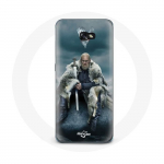 &Uuml;mbris Samsung Galaxy A3 2017 Vikings Series 6. hooaja jaoks. Ragnar Lothbroki logo V Sword Grey Broui taust