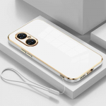 Huawei P50 Pro &uuml;mbrisele Huawei P50 telefoni&uuml;mbrisele JAD-LX9 ABR-LX9 Luksuslik ruudukujuline plaadistus p&otilde;rutuskindel silikoonist tagakaas P50 PRO &uuml;mbrised For Huawei P50 Pro&Case & Strap lumivalge v&auml;rv