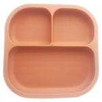 Beebi s&ouml;&ouml;giriistad Hammustuskindlad 3 ruudukujulised ruudukujulised toidukvaliteediga ohutu s&ouml;&ouml;dahooldus silikoonist iminapp beebi s&ouml;&ouml;giriistad beež