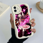 iPhone 11 12 13 14 15 Pro Max 7 8 Plus Infinix Hot 40 Realme C55 C35 OPPO A96 A58 telefoni&uuml;mbrised A43 Demon Slayer eksklusiivne kreemmustriline pehme &uuml;mbris for iPhone 6