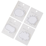 4 pakki Kleepuvad m&auml;rkmikud Isekleepuvad rebitavad jaapani stiilis dialoogiboks N Times memopad kodumajapidamises 4pcs