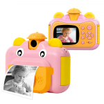 Armas Laste Kiirkaamera 1080P Laste Digikaamera Laste Kiirprintkaamera 12MP roosa