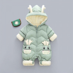 Baby Winter Snowsuit Plus sametine paks kombinesoon 0-2-aastastele vasts&uuml;ndinutele, t&uuml;drukutele, kombinesoonid v&auml;ikelapse mantel 73cm roheline