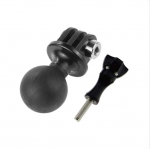 Ball RAM kinnitus GoPro Hero jaoks 12 11 10 9 8 7 6 5 Xiaomi AKASO SJCAM tegevuskaamera statiivi kuulpea kinnitusadapter p&ouml;idlakruviga