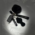 Chapstick Hoidjaga v&otilde;tmehoidja komplekt 30 ml k&auml;tepuhastaja pudel PU randmepaelaga v&otilde;tmehoidja naistele 5 ml t&uuml;hi parf&uuml;&uuml;mipudel must