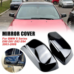 Mirror Cover M Style Car Side Rearview Mirror Cover Cap Trim For BMW 5 series E60 E61 E63 E64 2003-2008 Rear View Mirror Caps piano black