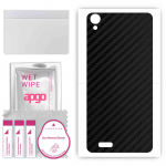 apgo Protective Skin Sticker for the back compatible with Doogee X100, Wrap Film, Foil, Vinyl - Pattern Carbon Black