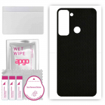 apgo kaitsev nahakleebis seljale, mis &uuml;hildub Tecno Pop 5 LTE-ga, &uuml;mbriskilega, fooliumiga, vin&uuml;&uuml;liga &ndash; mustrimaatriks