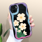 Armas koomiksimustriga kreemja tekstuuriga korpus, lainelise servaga pehme silikoonkaanega telefoni&uuml;mbris Xiaomi Redmi jaoks Redmi 10 valge