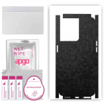 apgo Protective Skin Sticker for the back+sides compatible with Oppo Reno8, Full Wrap Film, Foil, Vinyl - Pattern Black Honeycomb