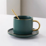 Keraamiline Coffee Latte Kruus Joogin&otilde;ud Piim hommikus&ouml;&ouml;gitass trumli teetass ja alustassikas 200ml A