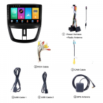 2 DIN Android autoraadio Peugeot 207 207CC 2006-2015 jaoks Autostereo GPS 4G Navigatsioon Multimeedia Helipleier Peaseade Autoradio 1+32+MIC