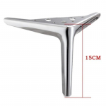 4 tk/komplekt metallm&ouml;&ouml;bli jalad 120/150/190mm kapi diivani jalalaud, telerikapi jaoks kapi jalgade tugi M&ouml;&ouml;bli tarvikud Chrome 15CM