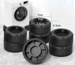 4 tk Tugevdage pesumasina vibratsioonivastased padjad kummist jalad jalad vaikne pesumasin kuivati ​​m&ouml;&ouml;bli tugi amortisaatorite alus 4pcs