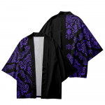 Lapitehnika Lilla Paisleymustriga S&auml;rk Traditsiooniline Cosplay Kimono Naised Mehed Harajuku Jaapani Mood Kampsun Yukata XL