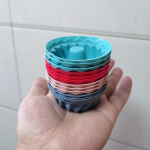 12tk, Mini Bundt pannid (2,56 ), Silikoonist Heritage Bundtlette koogivorm, kurvtoruga koogi valmistamiseks, k&uuml;psetust&ouml;&ouml;riistad, k&ouml;&ouml;gividinad 12PCS