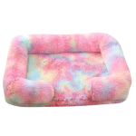 Suur koeravoodi Koerast pehme lemmikloomavoodi Talvine paksenenud alus Koera magamislavats Diivan Eemaldatav alus Koer V&auml;ike suur koer ruudukujuline koerakuut S 40x30x12cm white