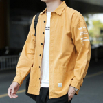 Kevadine ja s&uuml;gisene 100% puuvillane meeste pikkade varrukatega s&auml;rk vabaaja vaba versioon, mitte triikrauaga &auml;ris&auml;rk Meeste jope M