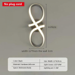 Moodne LED-seinalamp Nordic Gold Magamistoa voodi&auml;&auml;rsed seinavalgustid pistikuga seinalambiga minimalistlike sissep&auml;&auml;sukoridori vahek&auml;ikude valgustite jaoks Warm whtie
