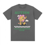 Naljakas autismi hilise diagnoosi klubi meemgraafikaga T-s&auml;rk suvine meeste ja naiste vintage mood vabaaja 100% puuvillast l&uuml;hikeste varrukatega s&auml;rk S must