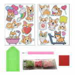 1 komplekti teemantmaali kleebis, s&auml;delev koomiksimustriga isetegemise kivist kleebiste komplekt, meisterdamine lastele t&auml;iskasvanutele C