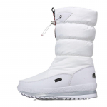 Naiste talvesaapad fliisiga libisemiskindlad soojad keskmise toruga paksud vabaaja puuvillased saapad libisemiskindlad suured naiste puuvillased kingad 36 valge