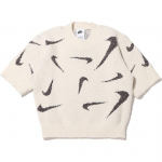 Nike Phoenix Cozy Boucl&eacute; Logo Prindiga Kitsa L&otilde;ikega L&uuml;hike Vabaaja Kootud L&uuml;hikeste Varrukatega T-s&auml;rk Naiste Topid FD4287-104 L