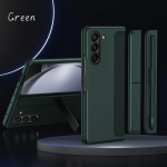 Samsung Galaxy Z Fold 6 5 4 3 &uuml;mbris Eemaldatav pliiatsihoidik N&auml;htamatu tugijalg K&otilde;va PC Matt kate puutepliiatsiga koos hoidikuga For Galaxy Z Fold 6 roheline