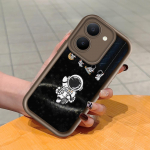 Pehme silikoonist ruudukujulise redeli mustriga telefoni&uuml;mbris, t&auml;ielikult kattev, kaamera p&otilde;rutuskindel kaitse, kummist &uuml;mbris Vivole Vivo Y21 tumepunast v&auml;rvi