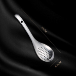 Roostevabast terasest kurn lusikas k&ouml;&ouml;gikurn lusikas filter s&otilde;el toidukulp perforeeritud kurn koos skimmeriga 23x6.5cm