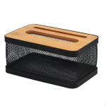 Elegantne riidekarbi kaane ja hoidiku komplekt vannitoa jaoks 16.5cmx12.2cmx11.2cm