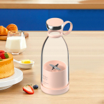 Elektriline mahlapressi tass 380ml Puuviljade kaasaskantav segamismasin Reisimine Mini blender roosa