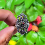 Natural Amethyst Gemstone Handmade 925 Sterling Silver Ring Size 9.5 n1q48