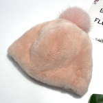 Luksuslik talvem&uuml;ts Naturaalsest k&uuml;&uuml;liku karusnahast Fox Pompom m&uuml;ts T&auml;iskarva suur suur reguleeritav m&uuml;ts One Size beige