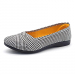 Naiste &uuml;mmargused varvastega jalavarbad Mugavad t&ouml;&ouml;jalatsid Armsad Penny Loafer Slip On Ballet Flat Kerged hingavad pehmed s&otilde;idujalatsid Naiste kleit 35 must