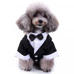 Koera smoking pidulik koerariided s&auml;rk, kost&uuml;&uuml;m pulmar&otilde;ivad, pidulik kikilips, koertele kost&uuml;&uuml;m Kassir&otilde;ivad s&uuml;nnip&auml;evaks, j&otilde;ulud lemmiklooma kost&uuml;&uuml;m S must