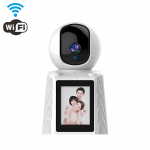 Videok&otilde;nede nutikas WiFi-kaamera koos 2,8-tollise IPS-ekraaniga HD 1080P &uuml;he klahviga k&otilde;ne IP-kaamera kahesuunaline videok&otilde;ne juhtmevaba &ouml;&ouml;n&auml;gemiskaamera 【WIFI】Only Camera must/valge