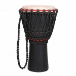 Djembe 25,4 cm L&auml;bim&otilde;&otilde;t 50,8 cm K&otilde;rgus Puidust Djembe Trumm - Must (25.4 cm 50.8 cm