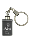 Basset Hound - Crystal key ring with dog photo, illuminated key ring, unique gift by Art-Dog brand