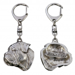 Bullmastiff - Silver-plated key ring with a dog in a gift box, handbag decoration, backpack pendant by Art-Dog brand