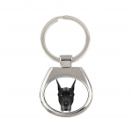 Great Dane - geometric keychain with a photo and the inscription Art-Dog