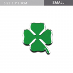 Universaalne loominguline mitmekujuline autodekoratiivne kleebis 1 X 3D metallist neljalehelise ristikheina logoga autosildi kleebis Autokleebis auto kriimustuskaitsega kleebis Round