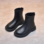 Uued retro stiilis laste l&uuml;hikesed saapad, s&uuml;gisene Korea versioon t&uuml;drukutele, mitmek&uuml;lgsed Briti stiilis nahksaapad vabaaja l&uuml;hikesed saapad 26 inner length 16cm must